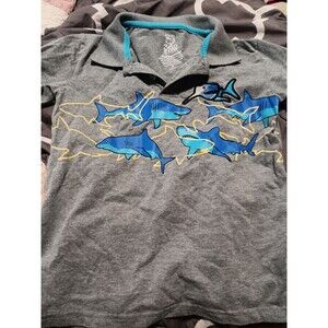 365 for kids size 6 boys grey shark shirt